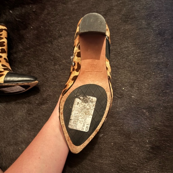 Donald J. Pliner Leopard and Black Ankle Booties - Picture 3 of 3